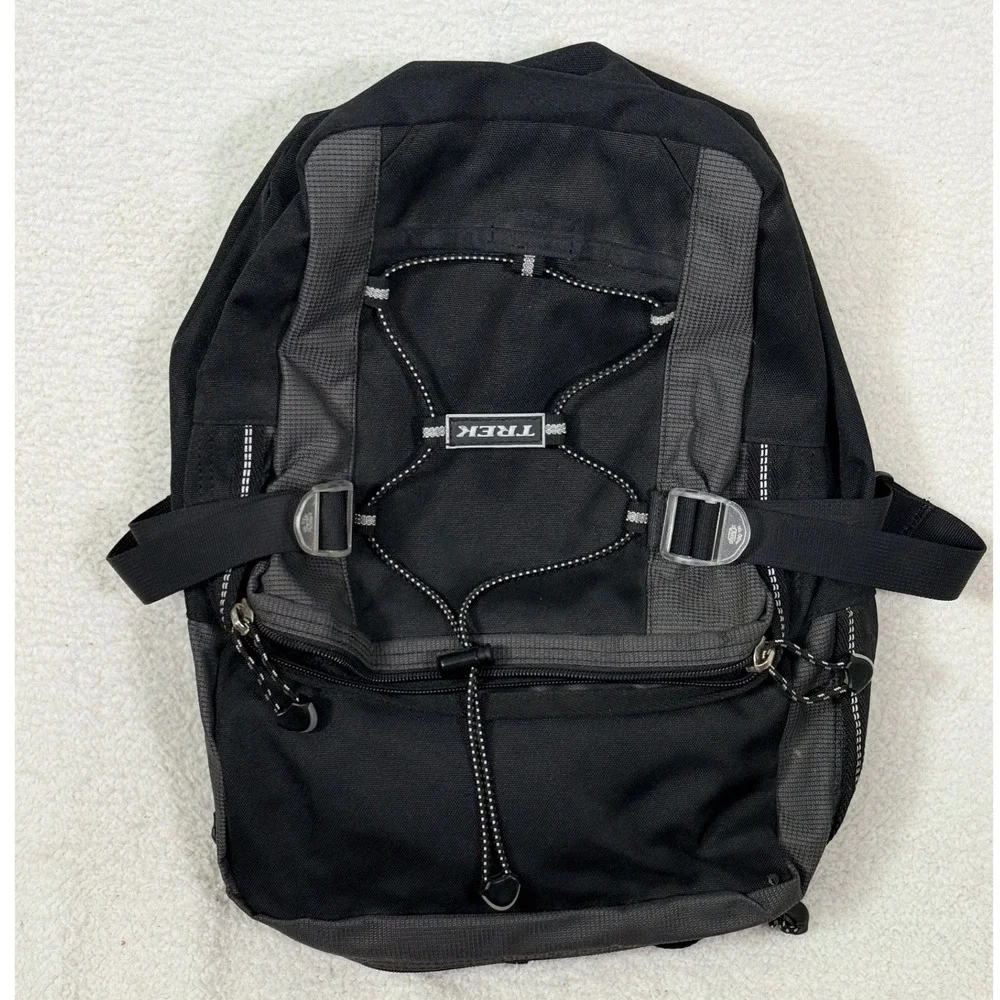 Vintage Trek Bicycle Rear Rack Trunk Bag Black Pannier Cargo Commuter Rain Cover